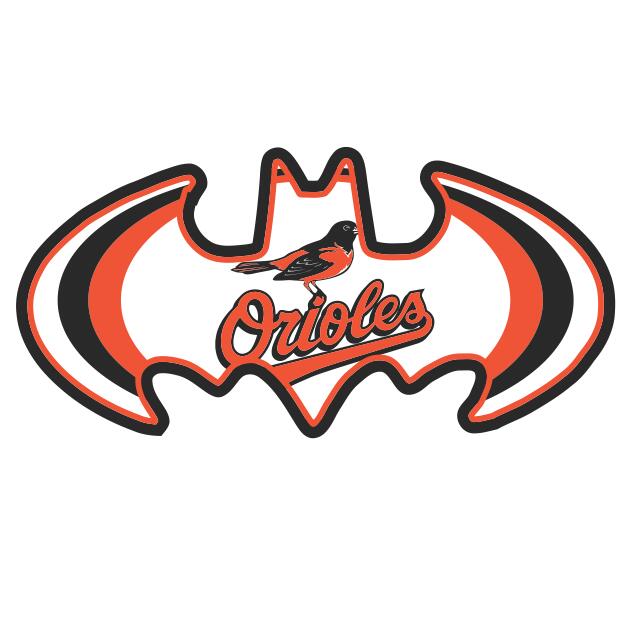 Baltimore Orioles Batman Logo iron on transfers...